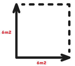 Calculate m2 of flooring rectangle