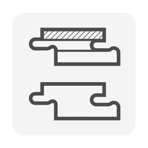 Wood floor click lock finishing material profile