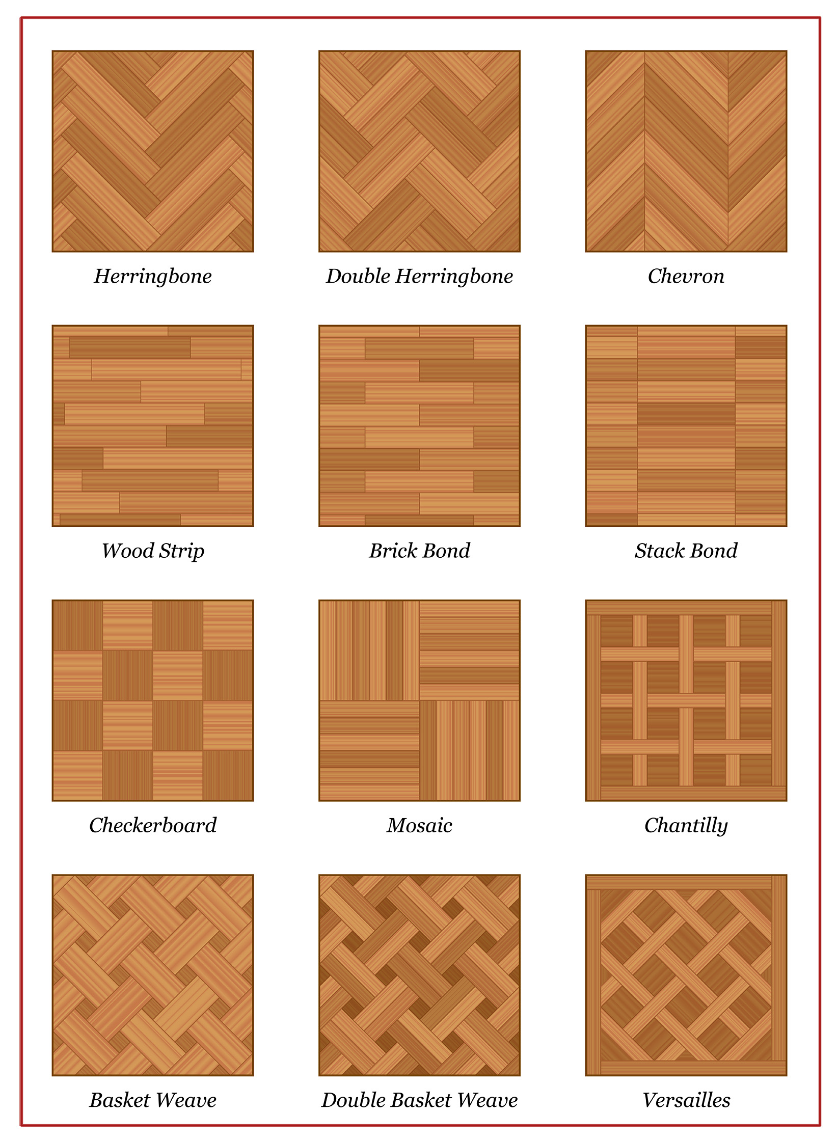 Parquet Floor Pattern Set Parquetry